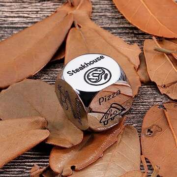 Mens Gifts for Christmas Food Decision Dice Decider for Couple Boyfriend Girlfriend Husband Wife Date Night Dice Gifts for Him Her Food Decision Dice Gifts One 11th Year Anniversary Valentines Gifts