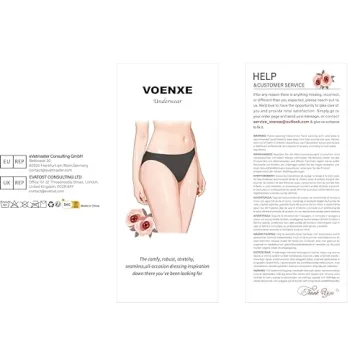 Voenxe Women Seamless Bikini Underwear Comfortable 5-Pack