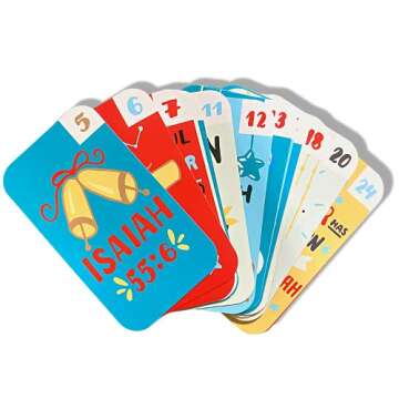 Needzo Religious Advent Calendar 2024 Activity Card Set, 25 Daily Bible Verses and Activities, Count...