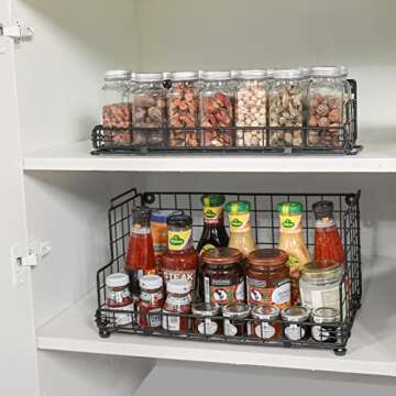 X-cosrack 3 Tier Stackable Wire Basket for Home Storage