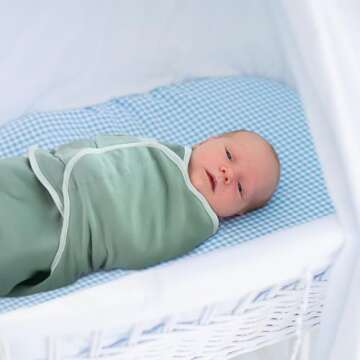 GLLQUEN BABY 3-Pack Baby Swaddle Sleep Sacks for Newborns - Adjustable Infant Swaddle, Baby Swaddles 0-3 Months, Gray & Green Tone, Baby Swaddle Blanket Wrap, Baby Essentials