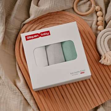 GLLQUEN BABY 3-Pack Baby Swaddle Sleep Sacks for Newborns - Adjustable Infant Swaddle, Baby Swaddles 0-3 Months, Gray & Green Tone, Baby Swaddle Blanket Wrap, Baby Essentials