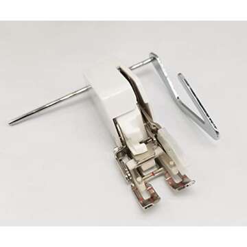 HONEYSEW Open Toe Walking Foot W/Guide for Brother Sewing Machine Quilting and Sewing Stitch Through Multiple Layers