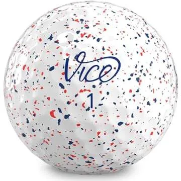 VICE Pro Drip Version Golf Balls (Red/Blue Drip)