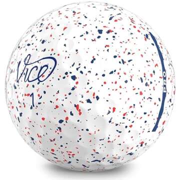 VICE Pro Drip Version Golf Balls (Red/Blue Drip)