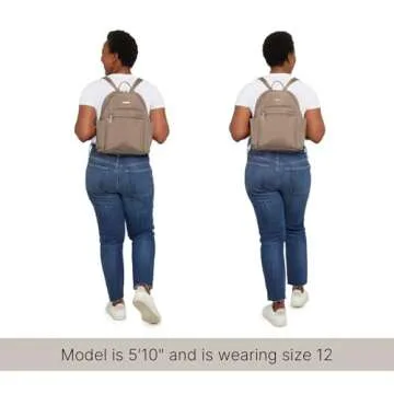 Securtex® Anti-theft Vacation Travel Backpack 10x13" Slash-Resistant Nylon Daypack w/RFID, Portobello