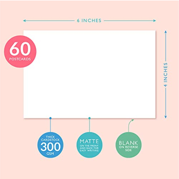 Sweetzer & Orange 300gsm Blank Postcard Pack - Set of 60