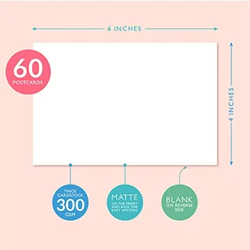 Sweetzer & Orange 300gsm Blank Postcard Pack - Set of 60