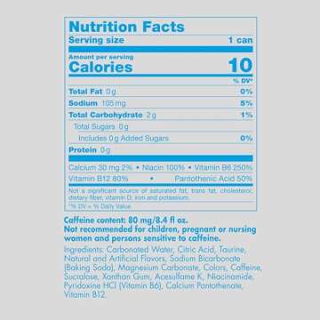 Red Bull Sugar Free Energy Drink with 80mg Caffeine plus Taurine & B Vitamins, 8.4 Fl Oz, Pack of 12...