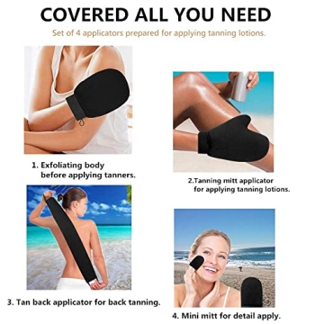 Yvoier Tanning Applicator Mitt Set for Flawless Tan