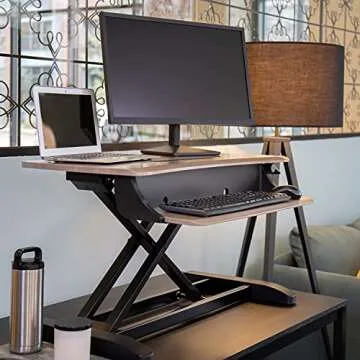 Ergotron – WorkFit-Z Mini Small Standing Desk Converter, Laptop Sit Stand Desk Riser for Tabletops...