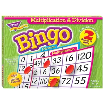 Engaging Trend Enterprises Multiplication & Division Bingo Game - Fun Learning for All