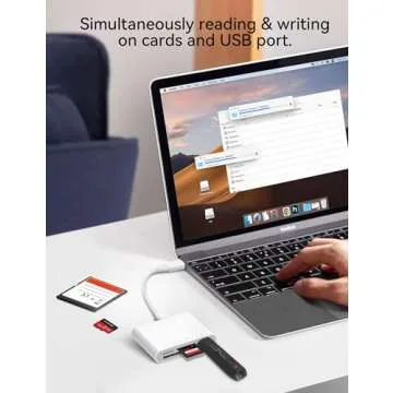 USB C SD Card Reader - ChiaoPio 4 in 1 Adapter with CF/SD/MicroSD and USB