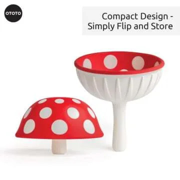 OTOTO Mushroom Funnel - Cute Kitchen Silicone Tool for Easy Pouring