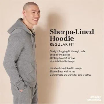 Amazon Essentials Sherpa Fleece Hoodie - Dark Brown