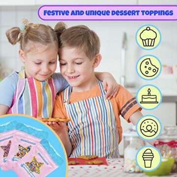 Manvscakes Sprinkles- Edible Cake and Cupcake Sprinkles with Assorted Shapes and Sizes for Parties, Metallic Sprinkle Mix for Cookies, Ice Cream, Cake and Cupcake Decorating, 4 oz, Gold sprinkles