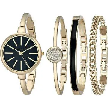 Anne Klein Women’s AK/1470 Bangle Watch Set