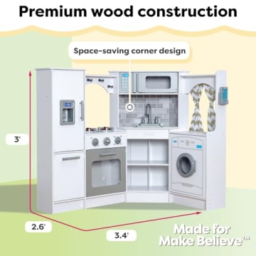 KidKraft Ultimate Corner Wooden Play Kitchen for Kids