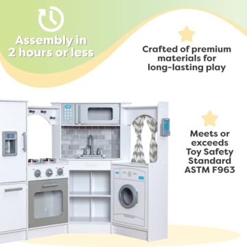 KidKraft Ultimate Corner Wooden Play Kitchen for Kids