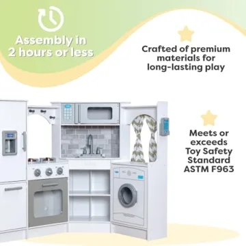 KidKraft Ultimate Corner Wooden Play Kitchen for Kids