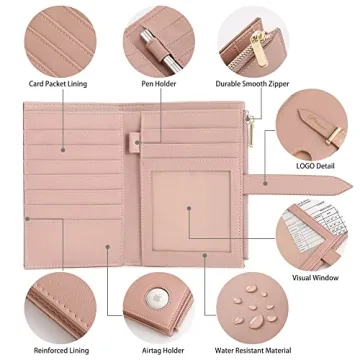 Stylish Airtag Passport Holder for Women - RFID Travel Wallet