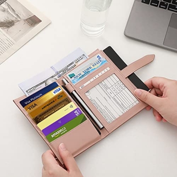Stylish Airtag Passport Holder for Women - RFID Travel Wallet