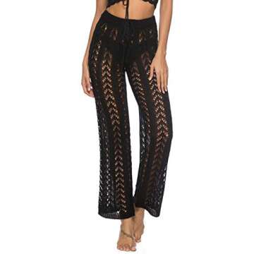 Women’s Sexy Fishnet Mesh Beach Cover Up Pants