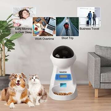 Iseebiz 3L Automatic Cat Feeder with Portion Control