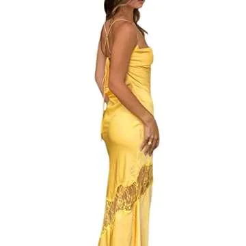 Muineobuka Sexy Cut Out Maxi Dress for Summer Events