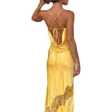 Muineobuka Sexy Cut Out Maxi Dress for Summer Events