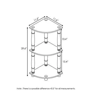 Furinno Turn-N-Tube Corner Display Rack - Easy Assembly & Stylish