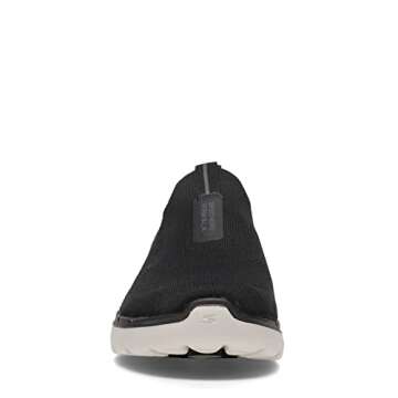Skechers Men's Gowalk 6-Stretch Fit Slip-on Athletic Performance Walking Shoe, Black/Grey, 10