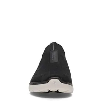 Skechers Men's Gowalk 6-Stretch Fit Slip-on Athletic Performance Walking Shoe, Black/Grey, 10