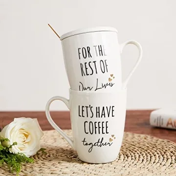 Engagement Coffee Mugs Set for Couples - AW BRIDAL