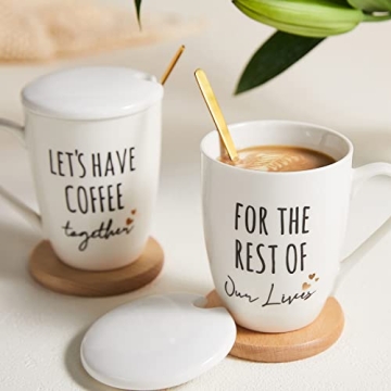Engagement Coffee Mugs Set for Couples - AW BRIDAL