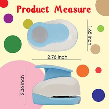 Ecohu Circle Hole Punch for Craft Sizeout 1inch, Paper Punch Shapes, Craft Lever Punch Handmade Paper, Tool Circle Punch for Scrapbook, Festival Cards, DIY Arts