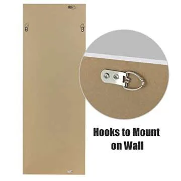 NeuType Over The Door Full Length Mirror 44"x16" White