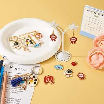 Craftdady Enamel Teacher Charms for Crafting & Jewelry Making