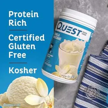 Quest Vanilla Milkshake Protein Powder - 24g Protein, Low Sugar
