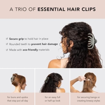 Stylish Kitsch Eco-Friendly Claw Clips for All Hair Types