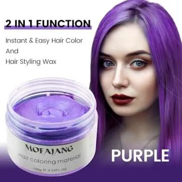 Purple Temporary Hair Dye Wax - Safe, Easy, and Vibrant for All Occasions