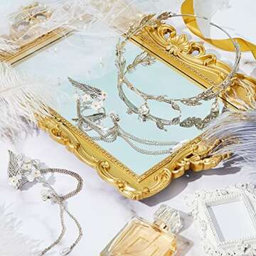 Hicarer 3 Pcs Halloween Rhinestone Leaf Headband Metal Elf Ears Fairy Costume Crown Princess Cosplay for Women(Silver)