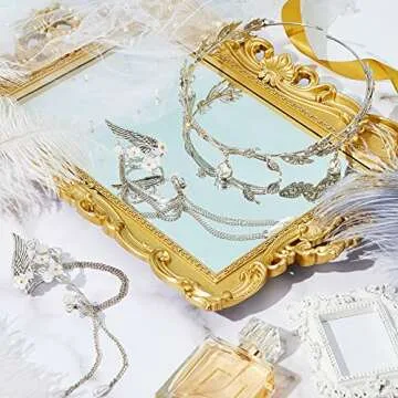 Hicarer 3 Pcs Halloween Rhinestone Leaf Headband Metal Elf Ears Fairy Costume Crown Princess Cosplay for Women(Silver)