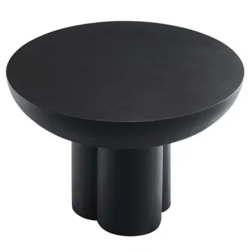 Modway Caspian Concrete Round Black Coffee Table