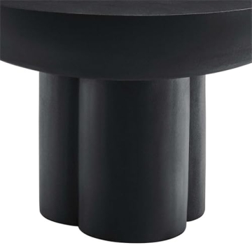 Modway Caspian Concrete Round Black Coffee Table
