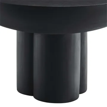 Modway Caspian Concrete Round Black Coffee Table