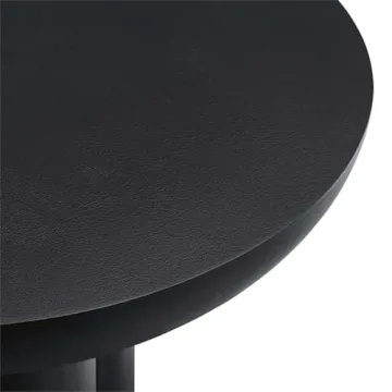Modway Caspian Concrete Round Black Coffee Table