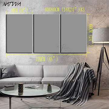 Minimalist Large Canvas Poster 3 Pieces Let's Stay Home Poster Motivational Wall Art Painting Family Quote Pictures Gifts Artwork for Office Home Decor With Inner Frame Gift