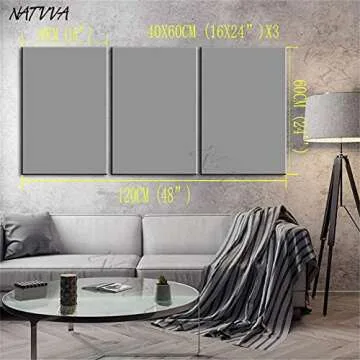 Minimalist Large Canvas Poster 3 Pieces Let's Stay Home Poster Motivational Wall Art Painting Family Quote Pictures Gifts Artwork for Office Home Decor With Inner Frame Gift