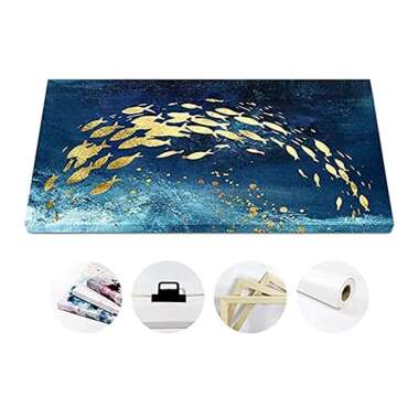 Minimalist Large Canvas Poster 3 Pieces Let's Stay Home Poster Motivational Wall Art Painting Family Quote Pictures Gifts Artwork for Office Home Decor With Inner Frame Gift